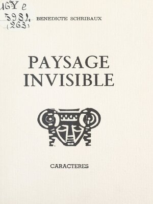 cover image of Paysage invisible